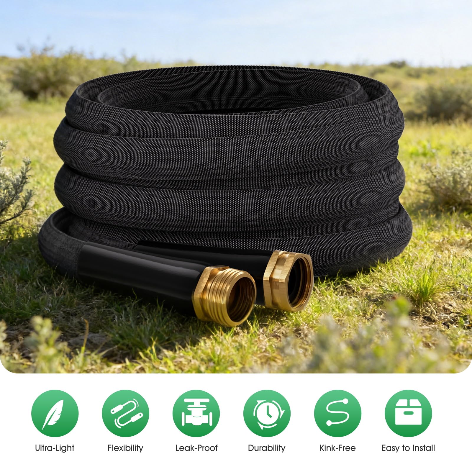 HDKing burst-resistant reinforced hose withstands rugged outdoor use