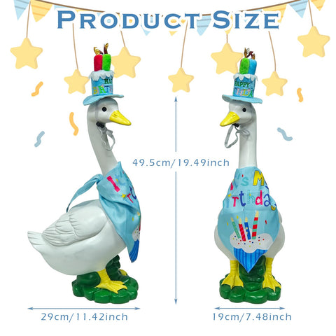 HDOOMN yard goose decor dressed for seasons, great for entryways and paths.