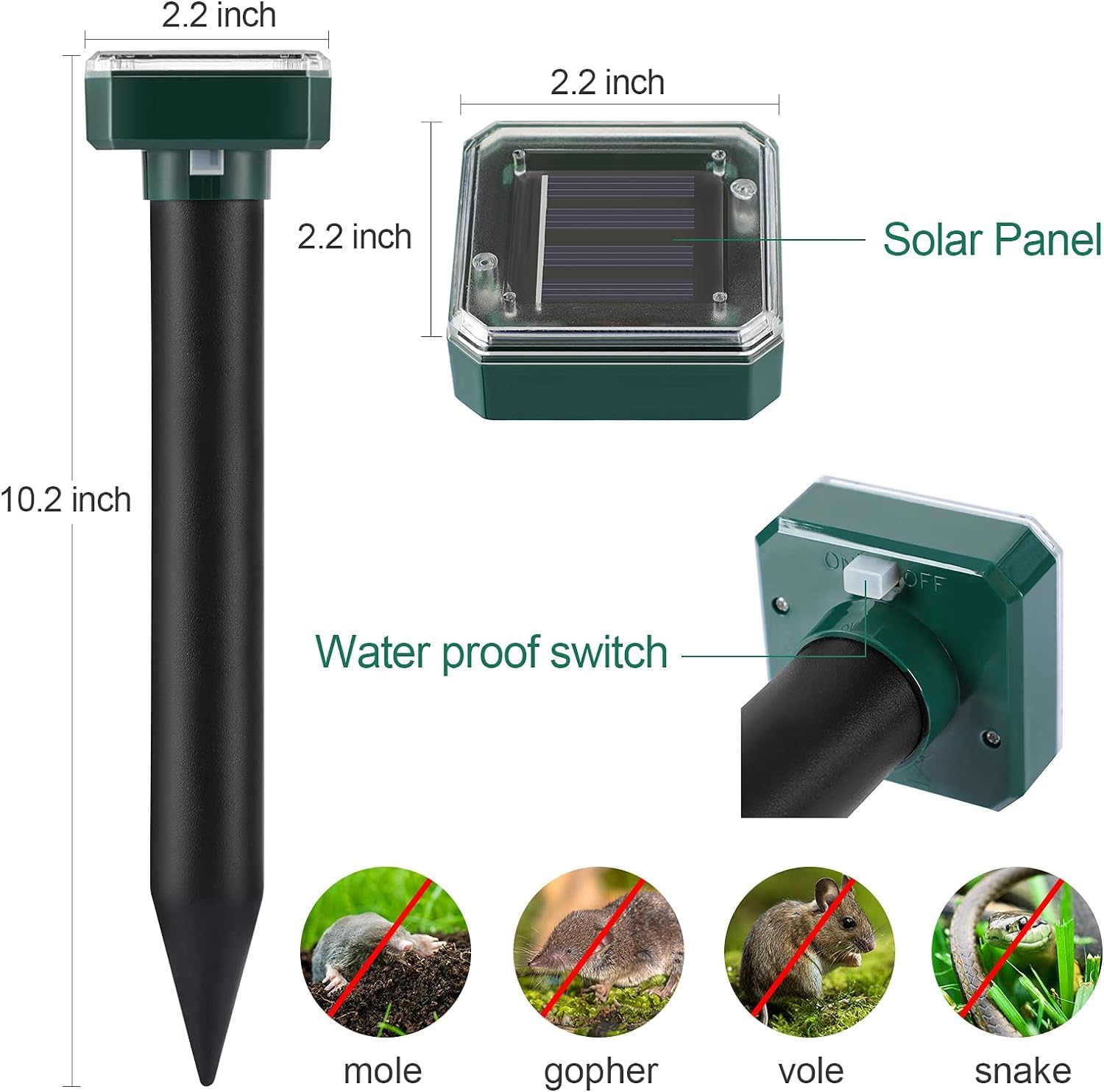 HDView vole repellent pulses to deter underground pests