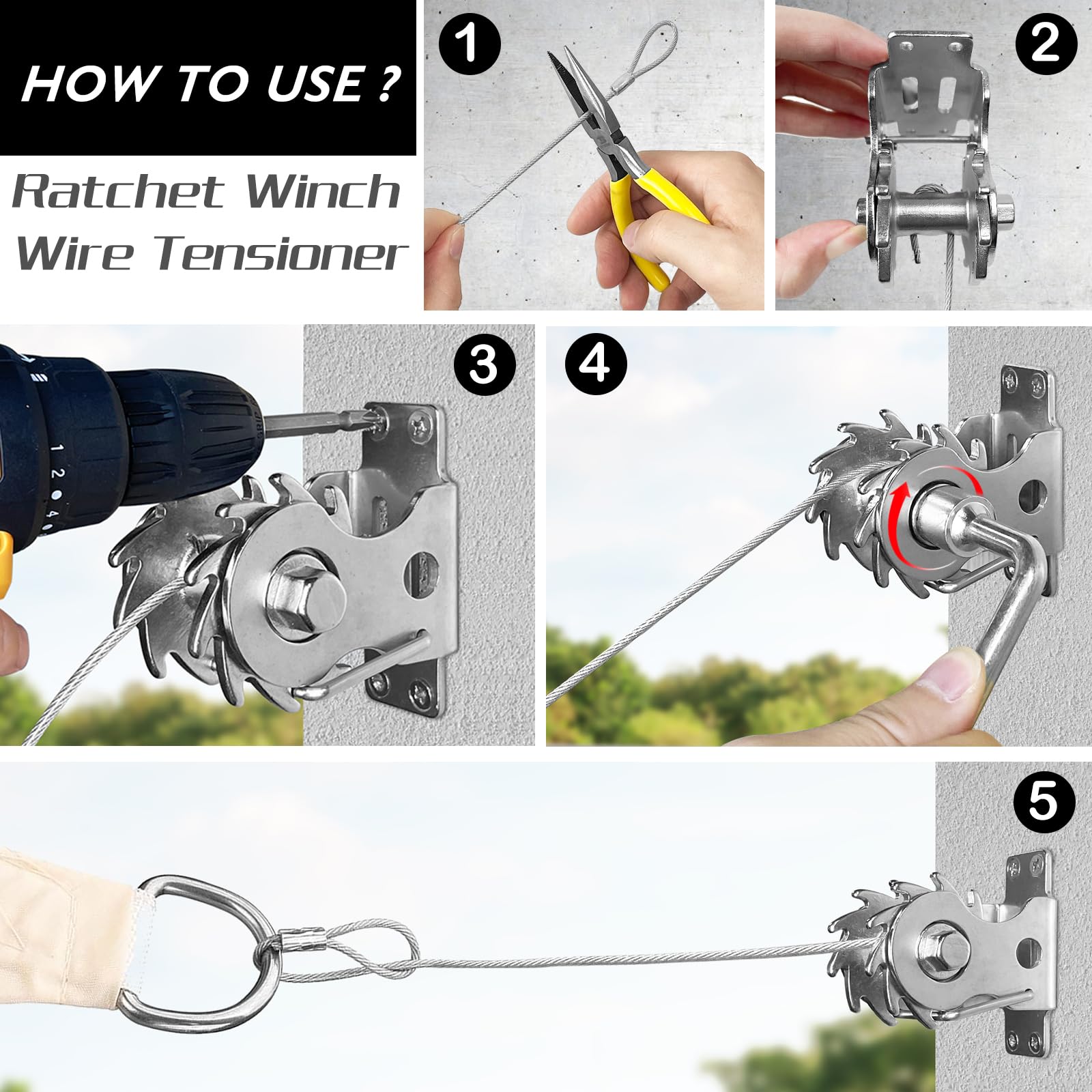 HDYAR M6 spring snap hooks for durable cable connections