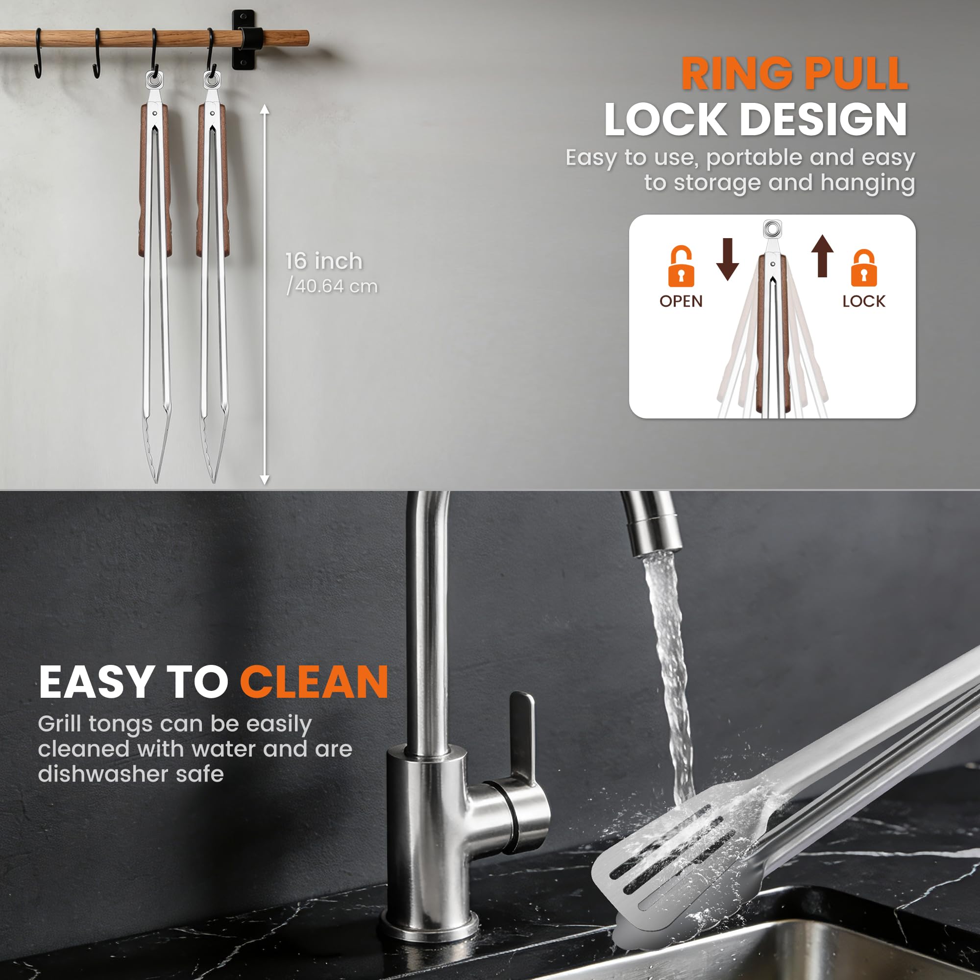 HE-SANQI dishwasher-safe design simplifies cleaning after grilling.