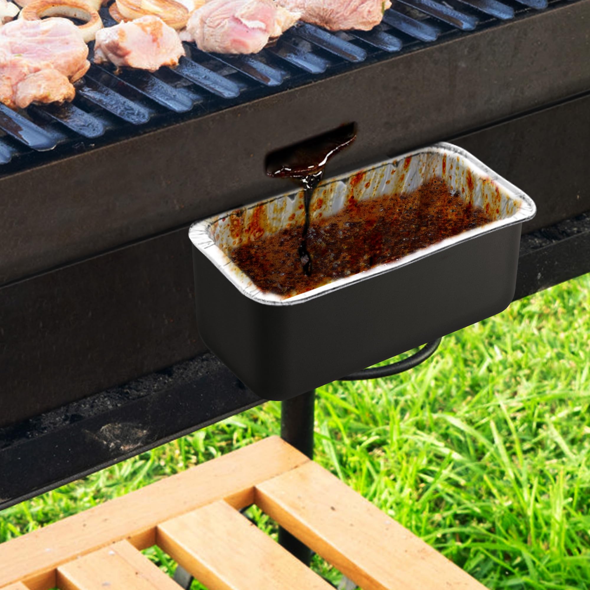 HE-SANQI grease catcher compatible with 17–36 inch griddles for extended cooks