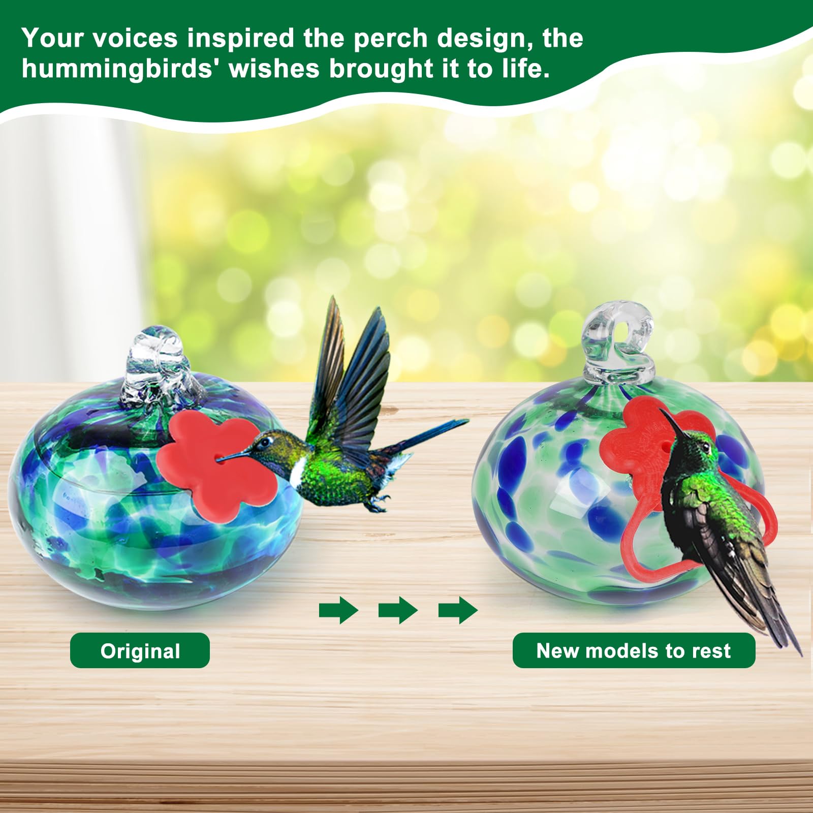 Headak Life hummingbird feeder installed outdoors for vibrant garden visits.