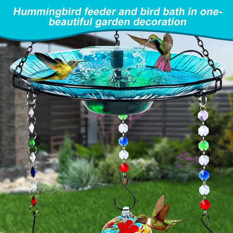 HEADAK LIFE solar bird fountain line 10ft powers outdoors for maintenance-free water display