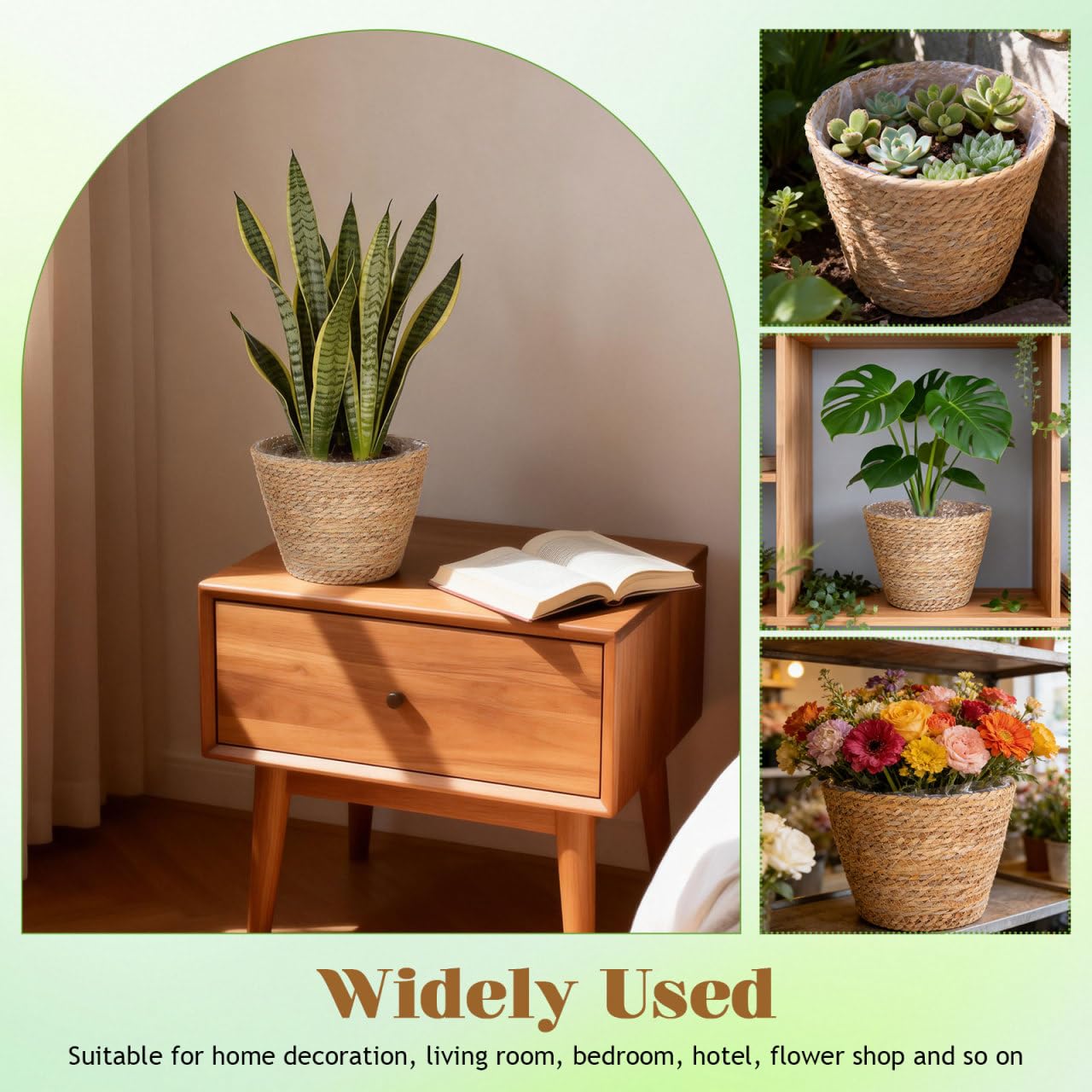 Healifty 9.05-inch round basket fits compact spaces beautifully.