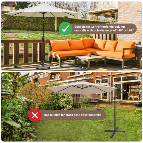 HealSmart bronze base in garden patio setting complements outdoor decor.