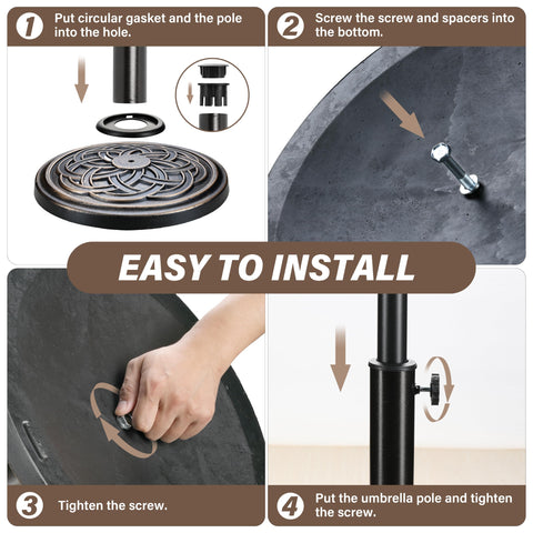 HealSmart resin material close-up highlights rust-resistant, weatherproof base.