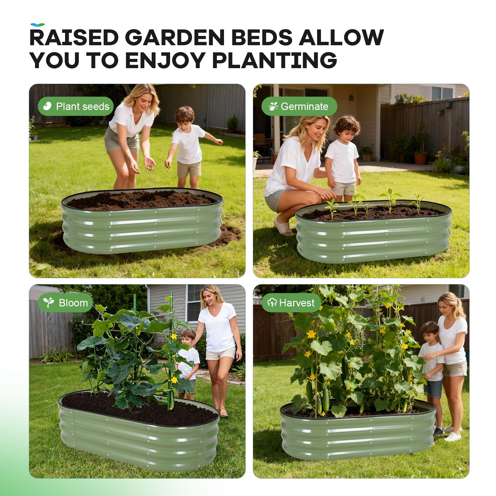 HEALSTOK open-bottom drainage garden bed enabling air flow