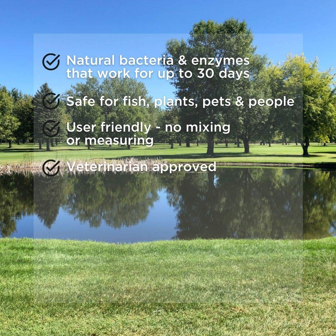 Aquasphere Pro timed-release technology sustains beneficial bacteria for 30 days
