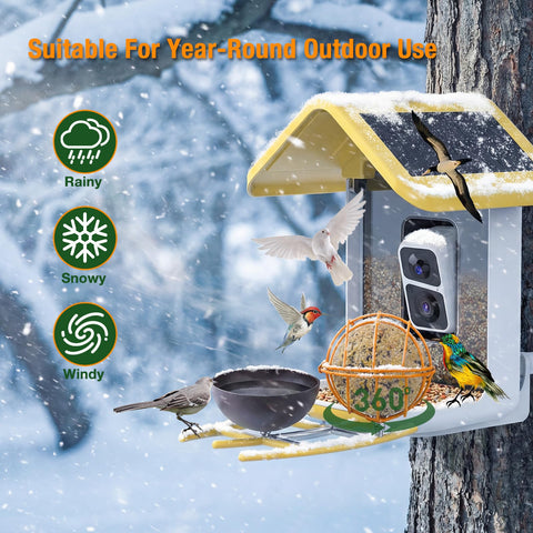 Bird-friendly orange hue of Hearthhub holder improves visibility for birds.