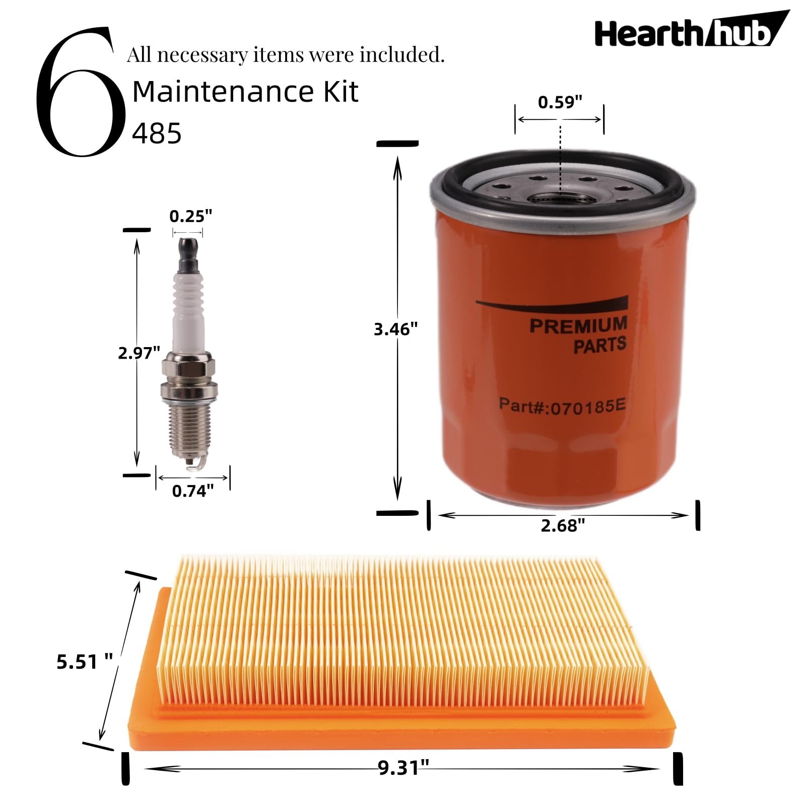 HearthHub Generator 6485 oil filter 2-pack helps maintain oil purity for smoother operation.