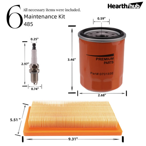 HearthHub Generator 6485 oil filter 2-pack helps maintain oil purity for smoother operation.