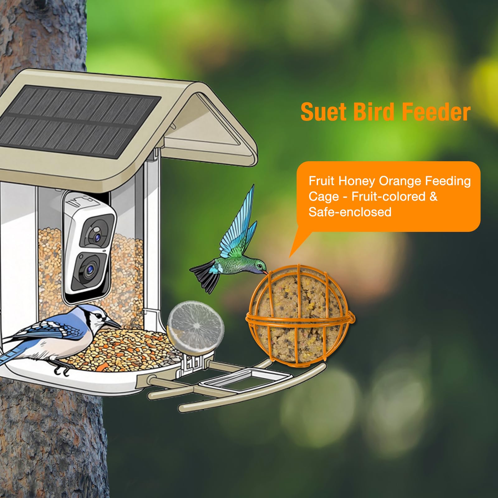 Durable Hearthhub suet ball holder supports 5mm screw compatibility.