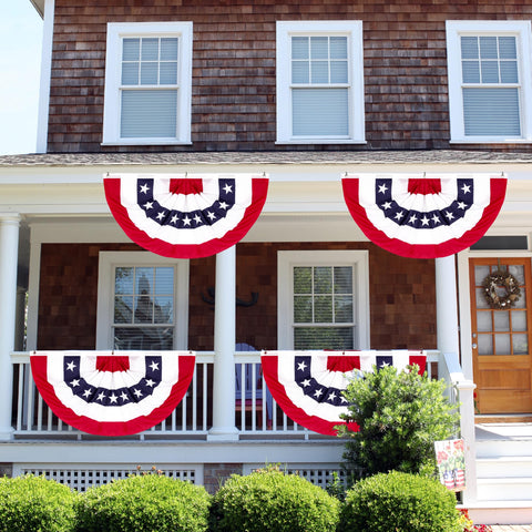 Heartome memorial day usa bunting banner 2x4ft suitable for daily or seasonal use