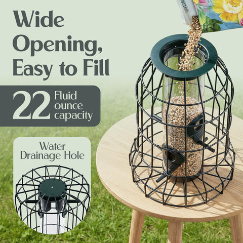Hearts&Birds rustproof steel construction ensures durable outdoor use.