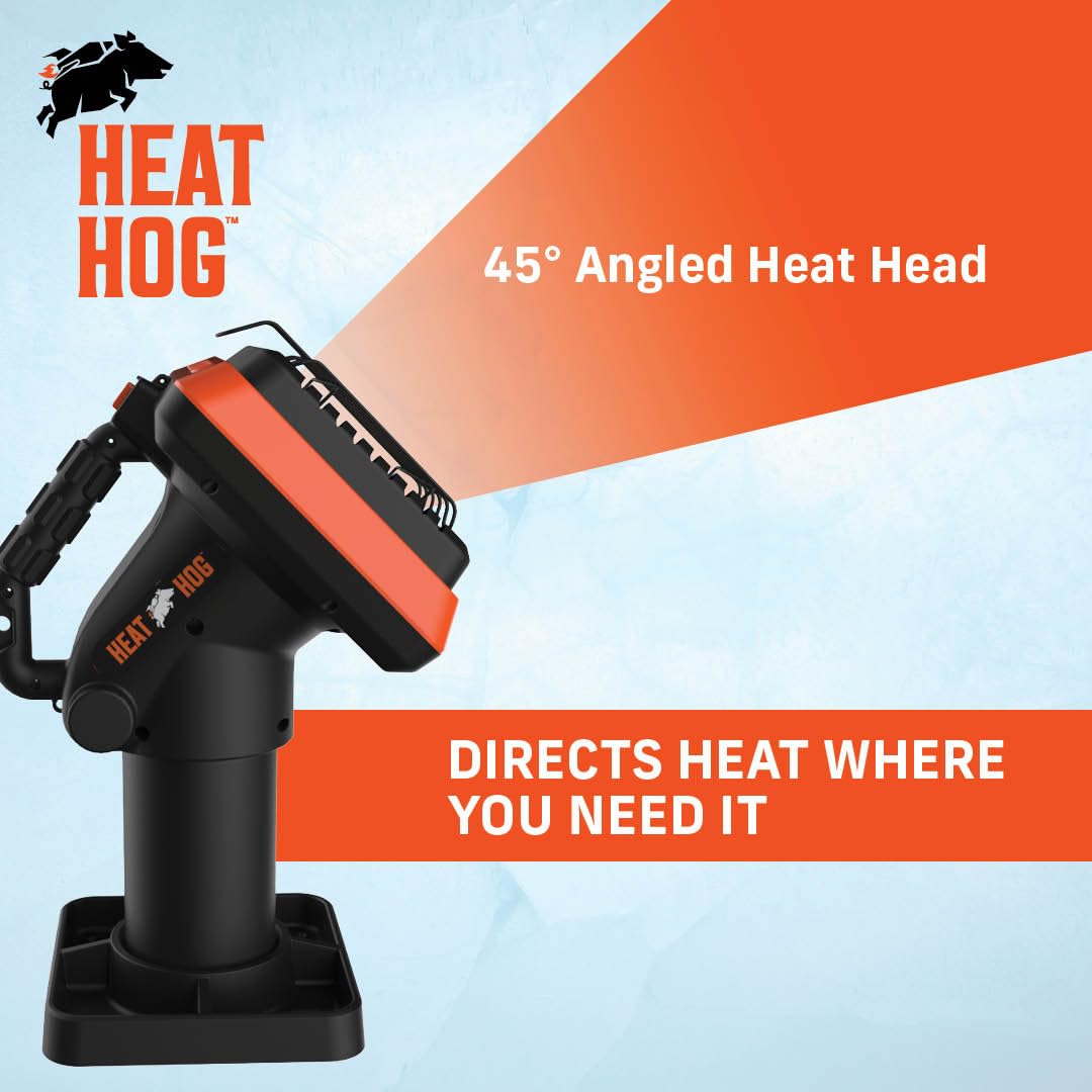 Heat Hog 33-degree wider heating area with curved plaque technology