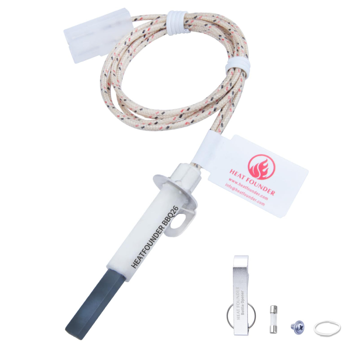 HEATFOUNDER 90S ignition mini hot rod igniter in action enabling quick pellet grill startup