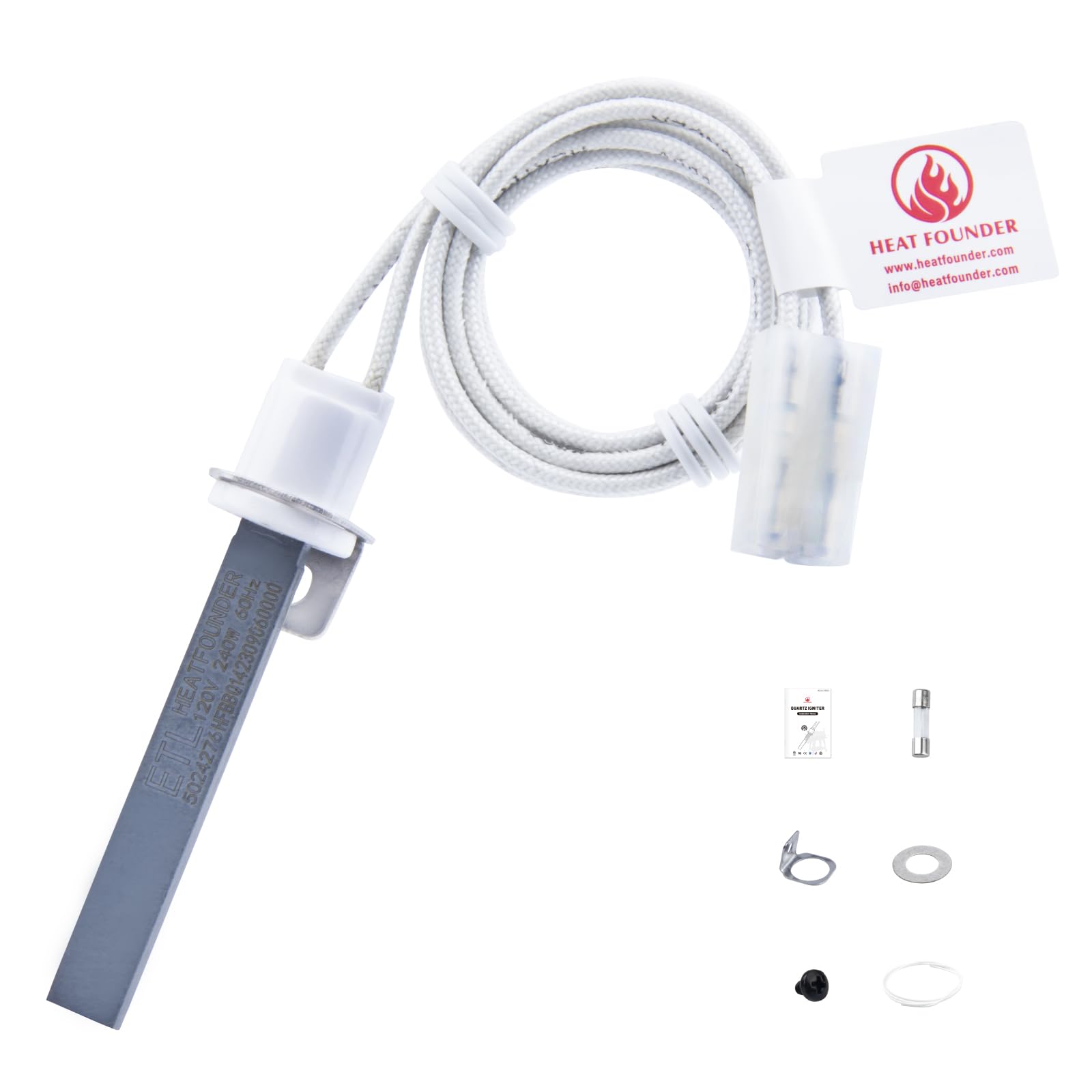 HEATFOUNDER 90s ignition-time hot rod igniting pellets quickly for grill