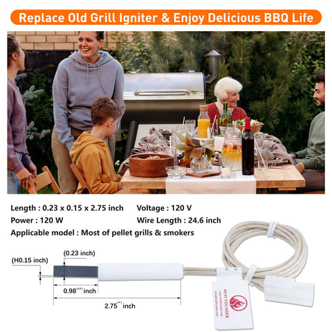 HEATFOUNDER direct-install igniter rod ready for replacement