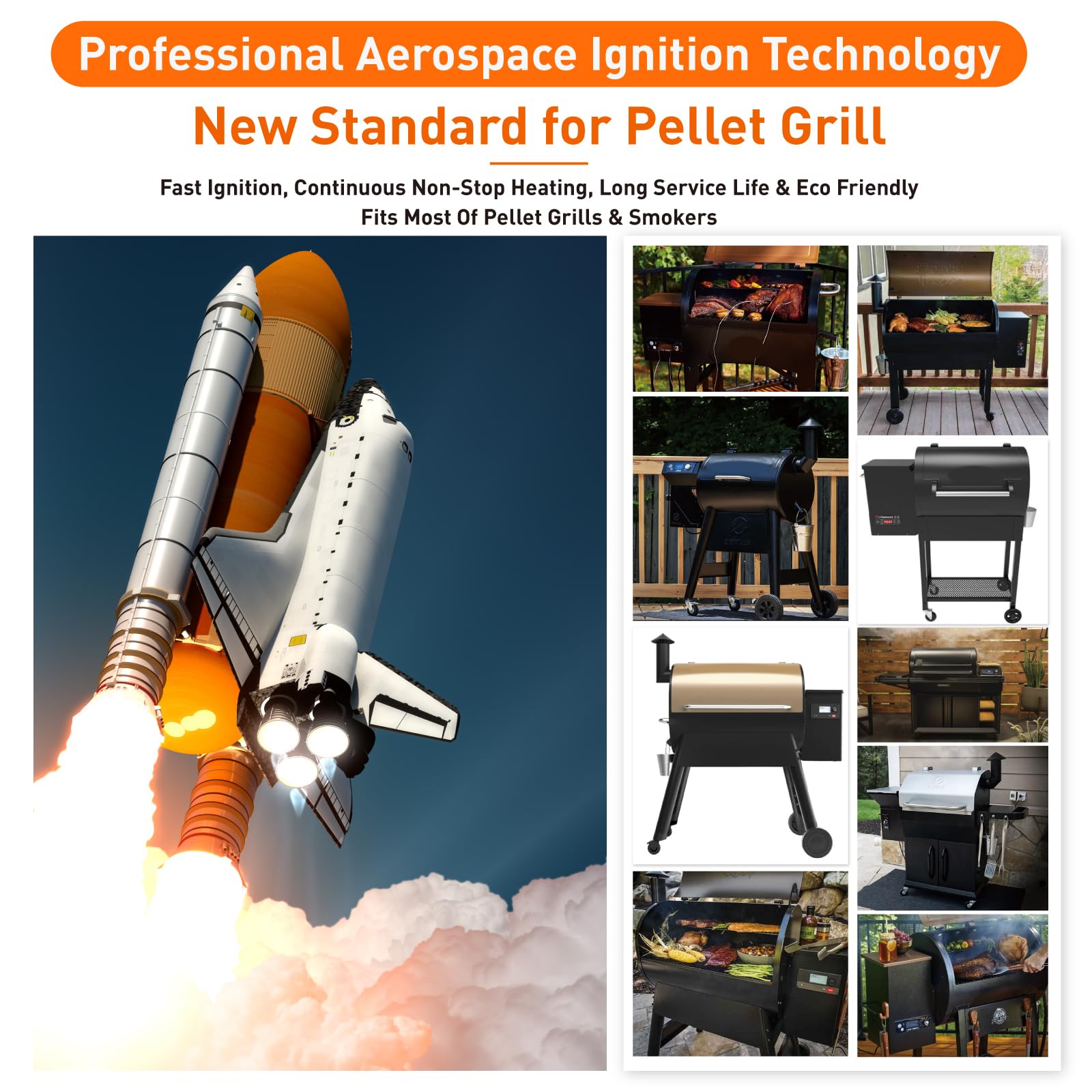 HEATFOUNDER fast ignition in about 90 seconds for efficient barbecuing sessions