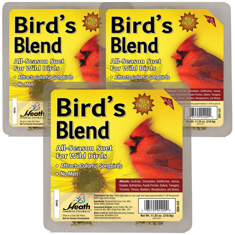 Heath Outdoor Birds Blend Suet Cakes sample pack packaging for easy seasonal feeding