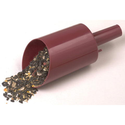 Heath FS-1-8 feed scoop-funnel in burnt red for easy bird feeder refills