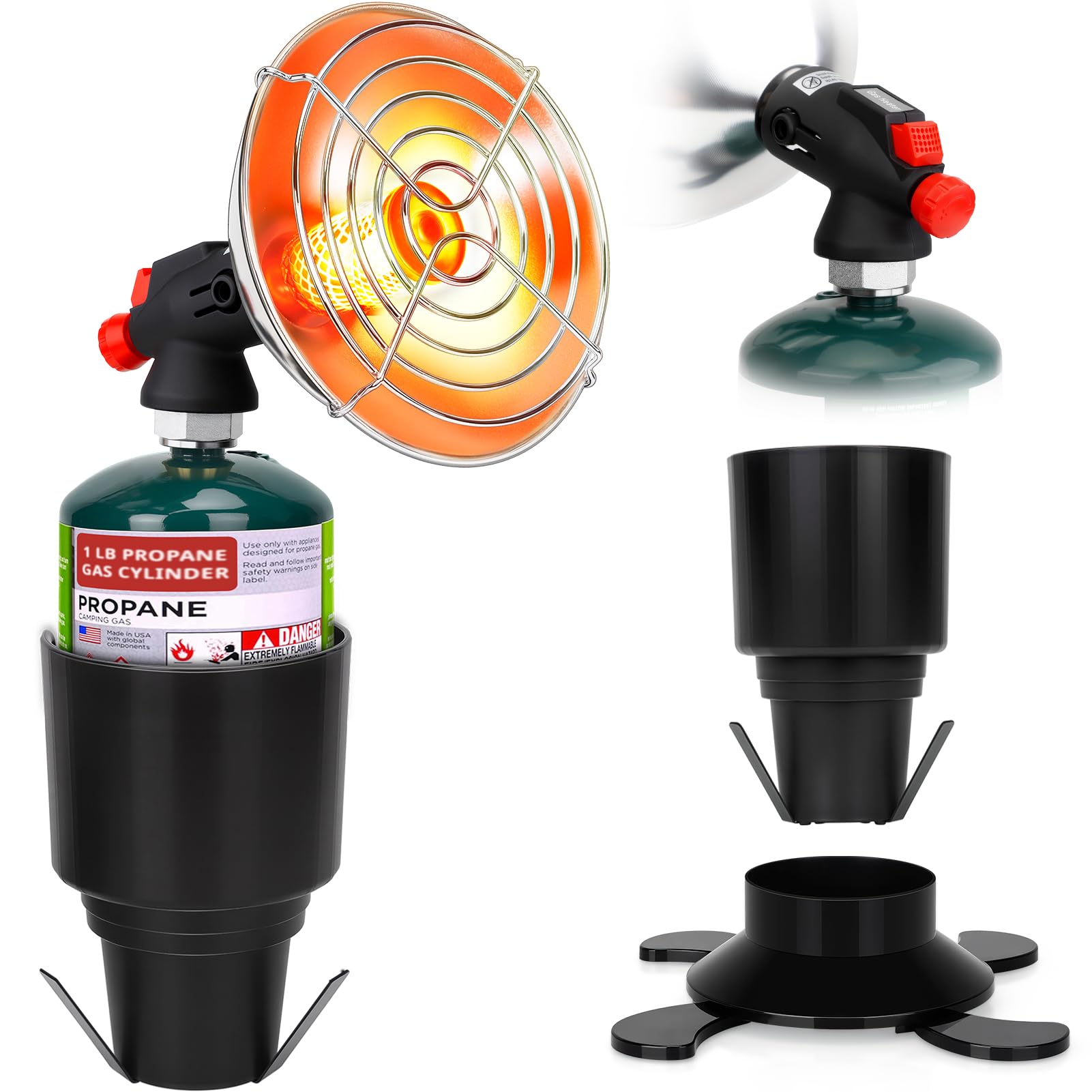 HEATHIVE Golf Cart Heater with cup holder warms you during chilly rounds.