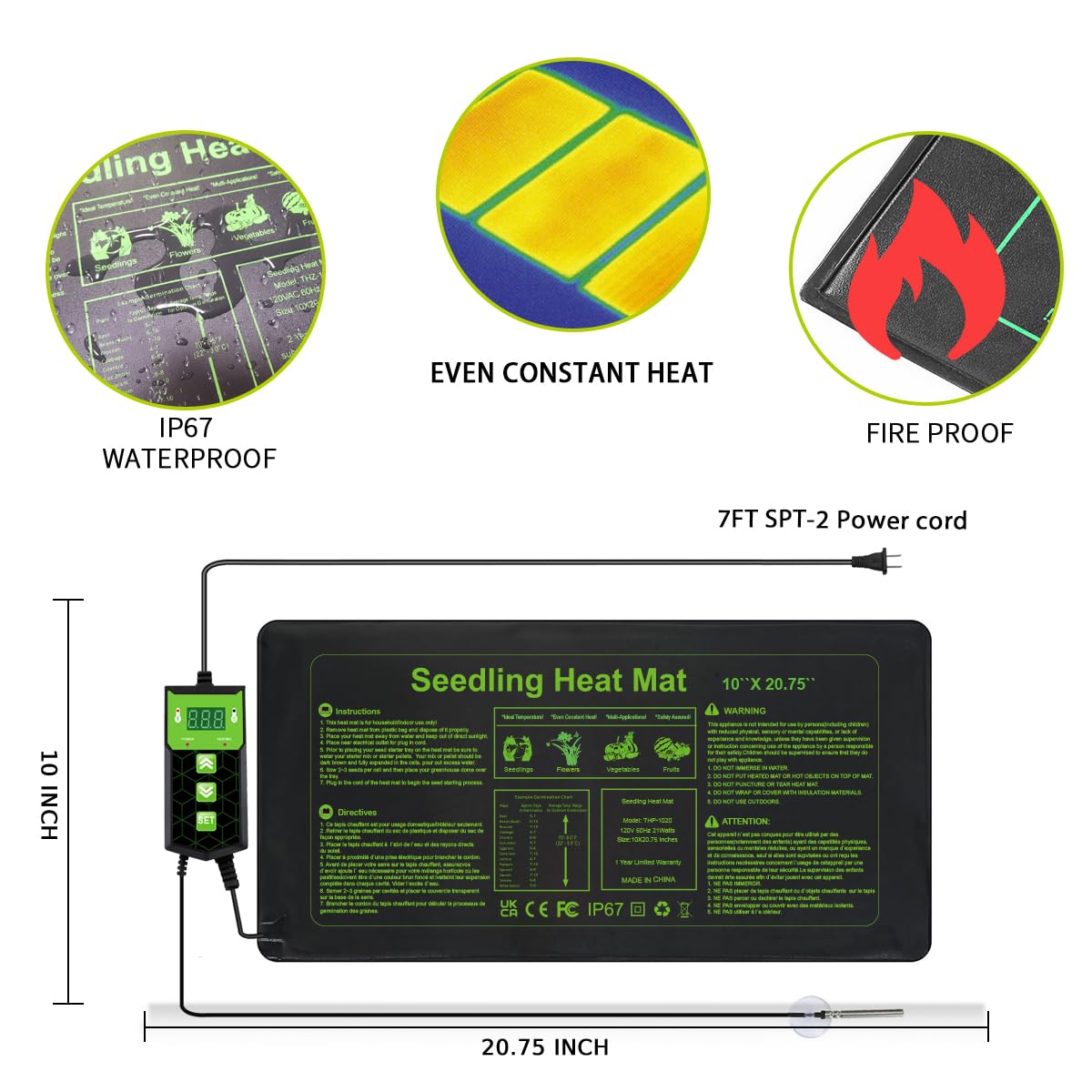 HEATIDEAS heat mat with auto-off timer enables hands-free operation.
