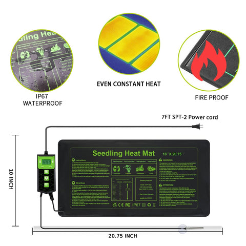 HEATIDEAS heat mat with auto-off timer enables hands-free operation.