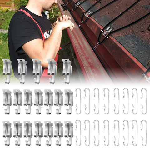 HEATIT roof de-icing cable kit assembly with durable aluminum hardware for secure installation.