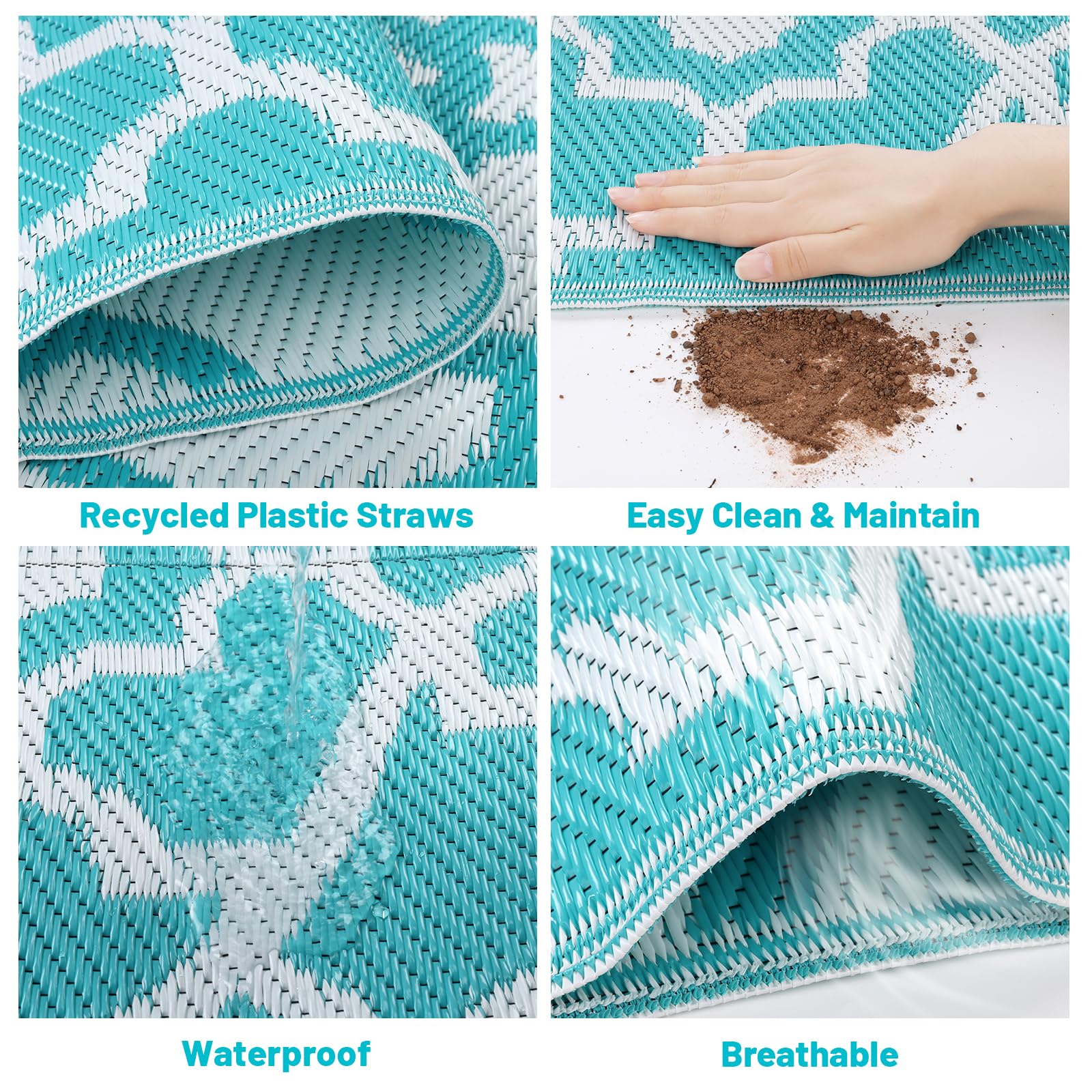 HEBE stain-resistant surface cleans quickly after spills and dirt
