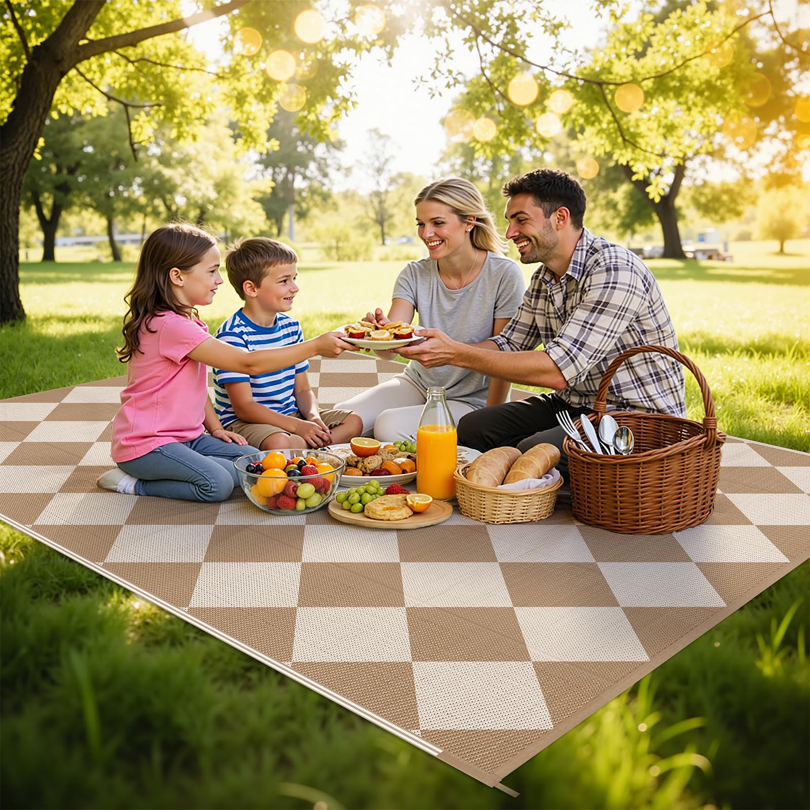 HEBE waterproof patio rug ready for damp outdoor spaces