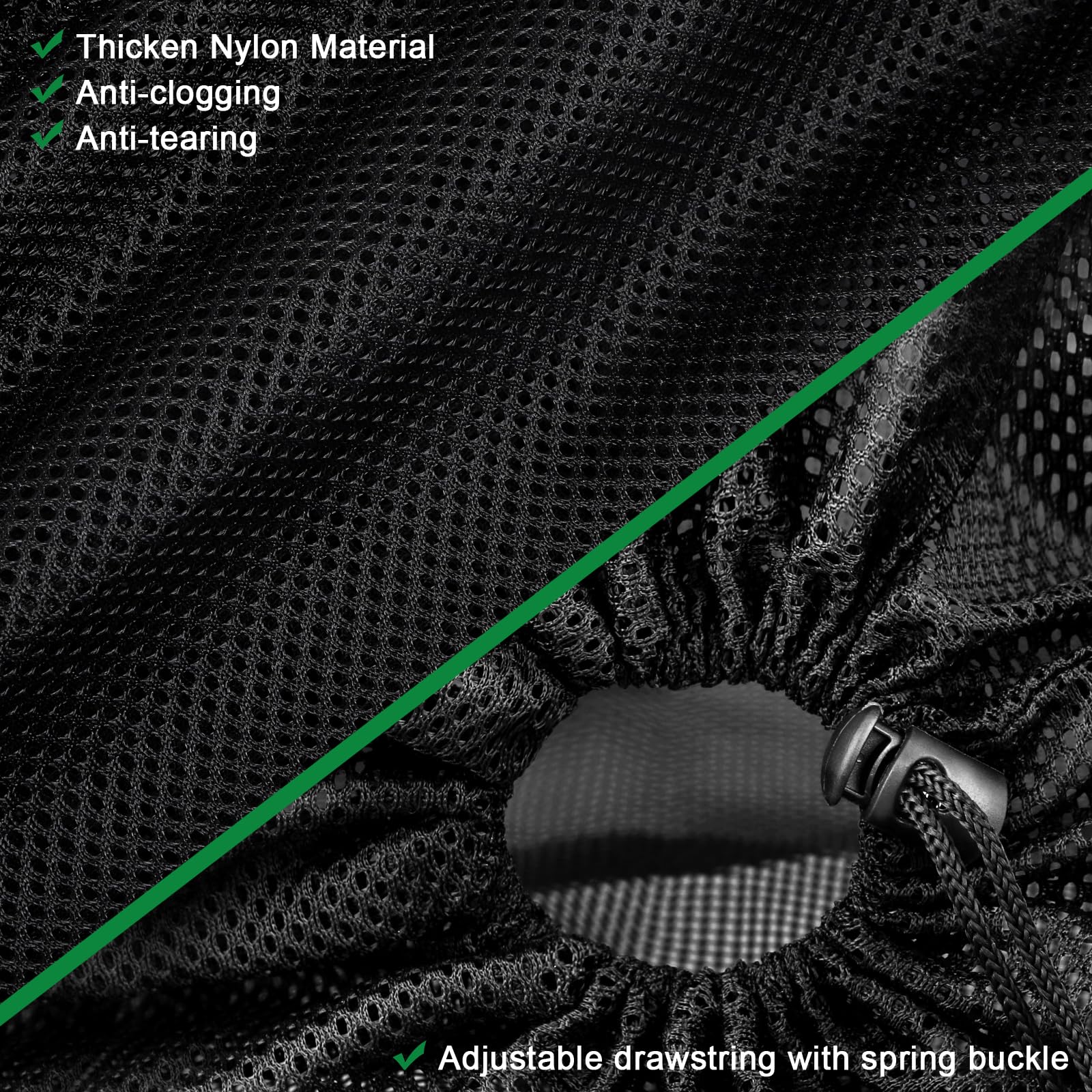 Hecaty 1.7mm anti-clogging mesh prevents debris from reaching the pump.