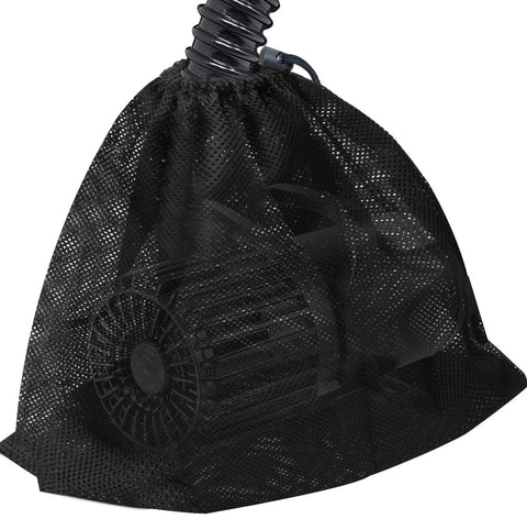 Hecaty pump barrier bag front view with tear-resistant nylon mesh for pond filtration
