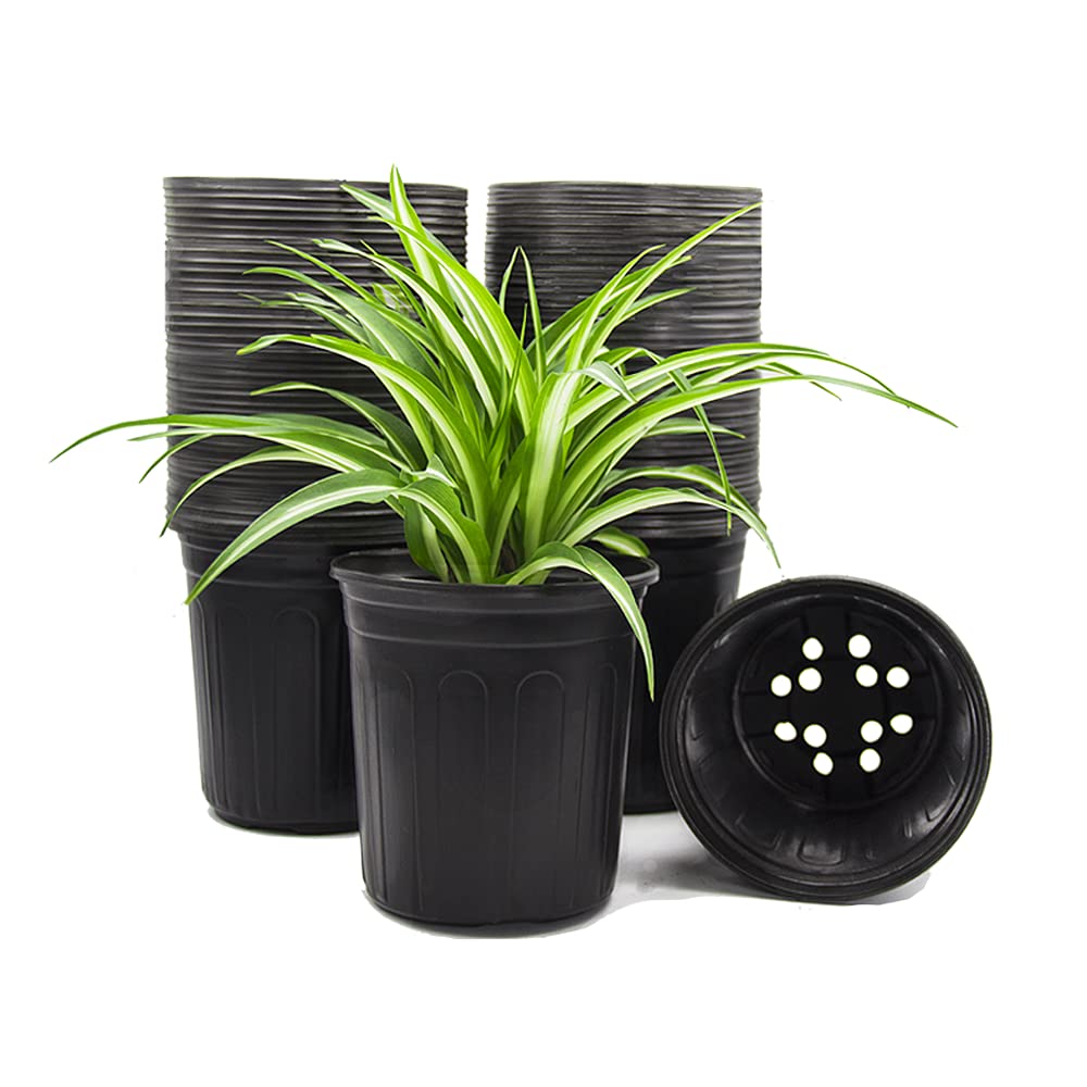 HECTOLIFE 1 gallon nursery pot view showing sturdy, reusable seed starting container