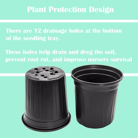 HECTOLIFE raised rim nursery pot aiding easy stacking and handling