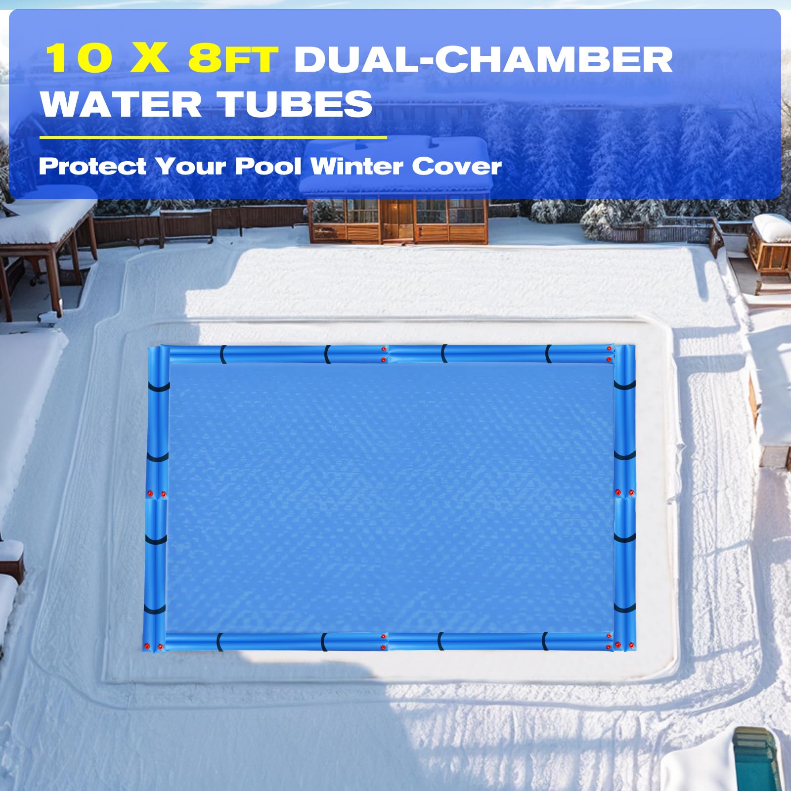 Hedday 10-pack 8ft tubes provide extra weight and stability along pool edges.