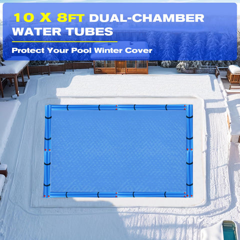 Hedday 10-pack 8ft tubes provide extra weight and stability along pool edges.