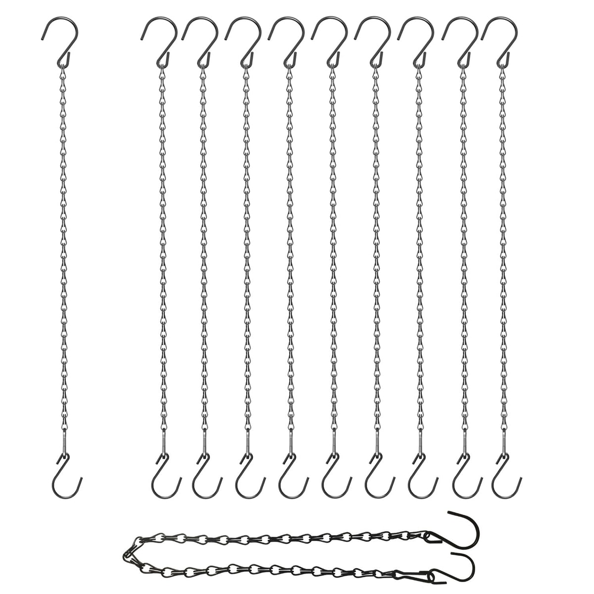 HEDGBOBO adjustable hanging chain 25inch with hooks for secure suspensions.