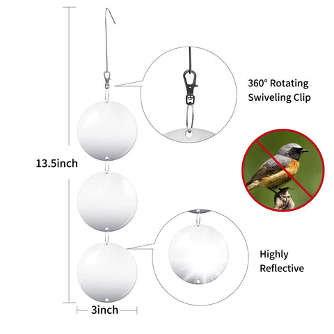 Hedoc Bird Deterrent Disc Outdoor Assembly showing easy installation