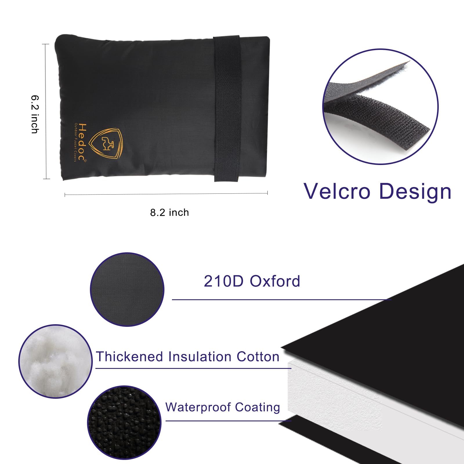 Hedoc Pro waterproof 210D Oxford fabric for rugged outdoor use.