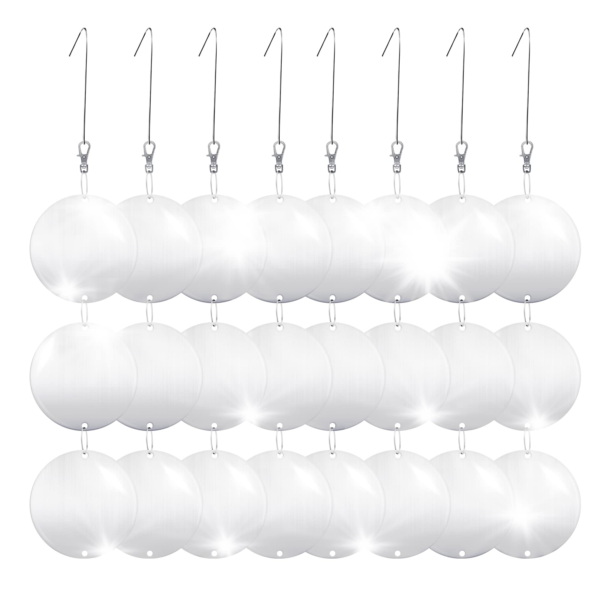 Hedoc Reflective Bird Scare Disc 24pcs front view deterring birds from porches