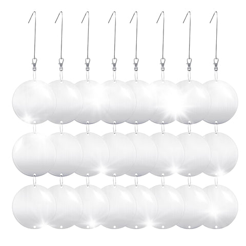 Hedoc Reflective Bird Scare Disc 24pcs front view deterring birds from porches