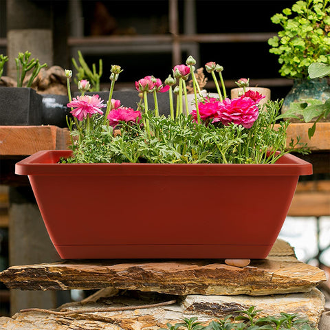 Hedume 5-pack planter set in multiple colors for versatile indoor or outdoor decor.