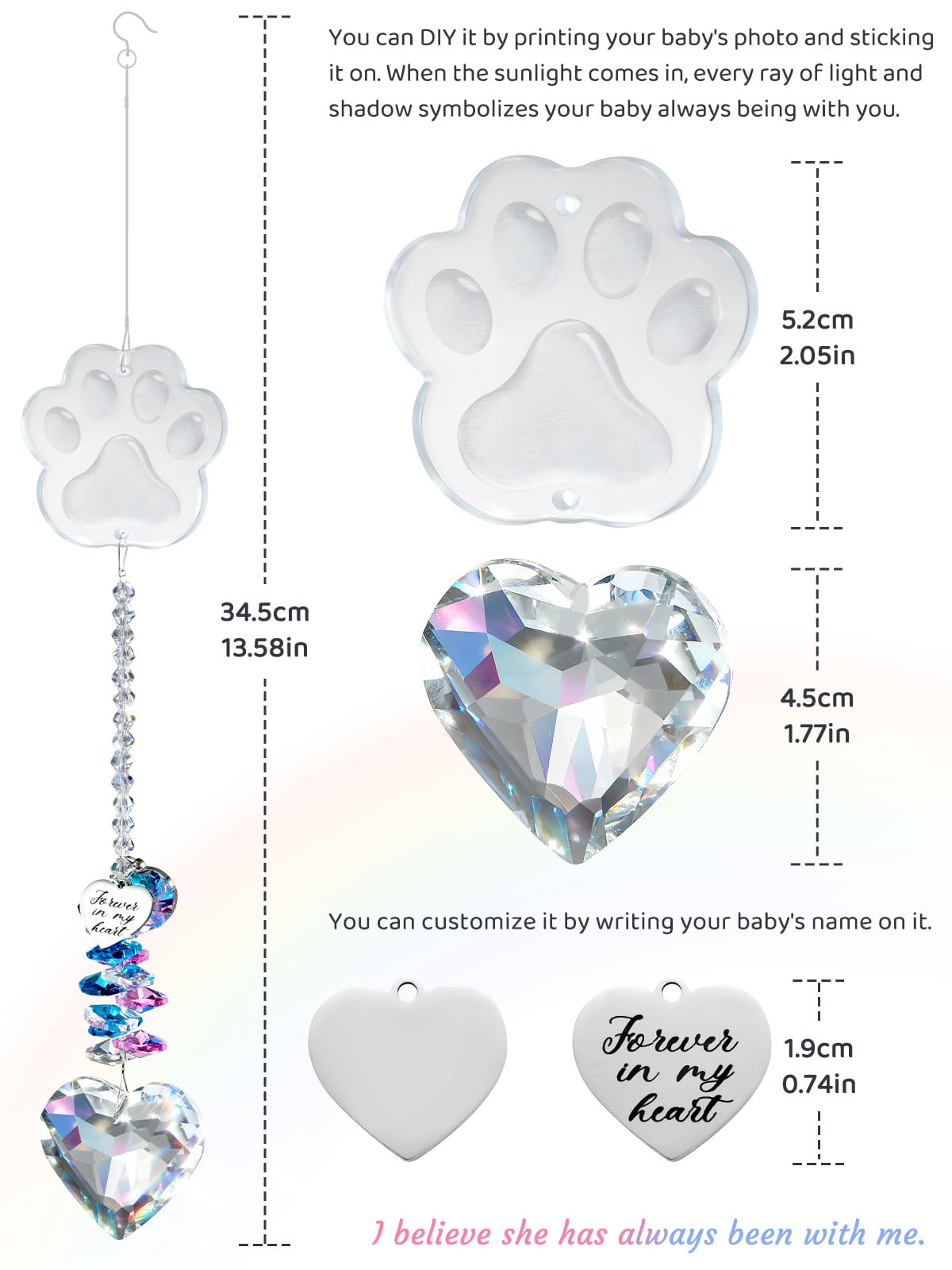 Heelay Pet Memorial Suncatcher packaged in a gift-ready protective box
