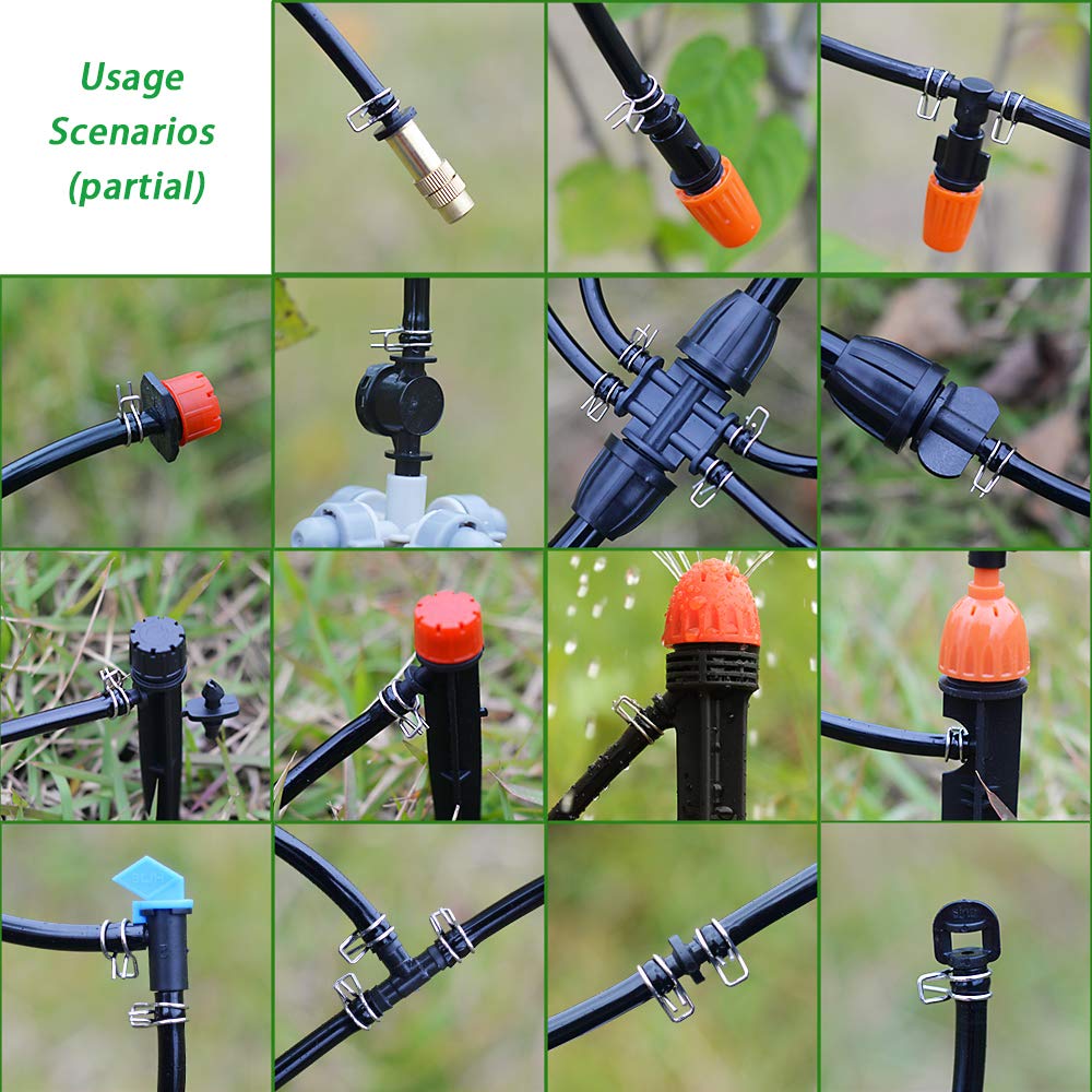 Heeqinn elastic hose clip enables easy installation for quick irrigation fixes.