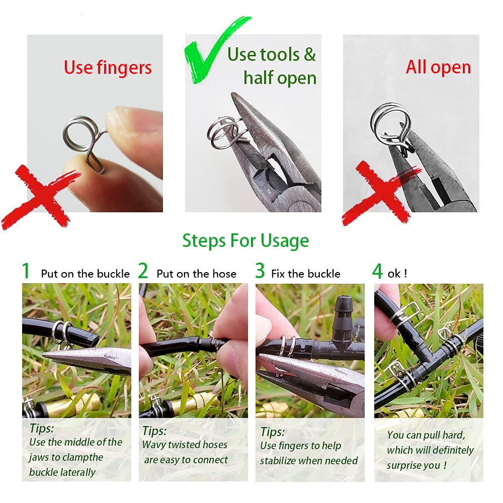 Heeqinn 1/4 inch compatible clamp fits hoses and similar sizes in irrigation.