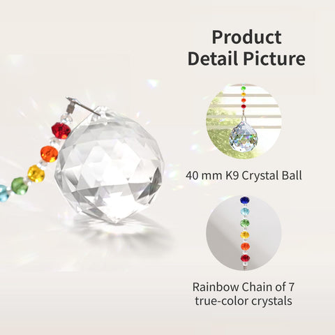 HEGELDA Crystal Pendant Sun Catcher offers calm in homes.