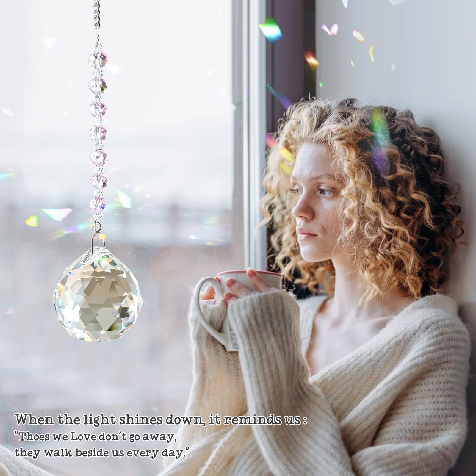 HEGELDA miscarriage crystal sun catcher offers serene solace in mourning