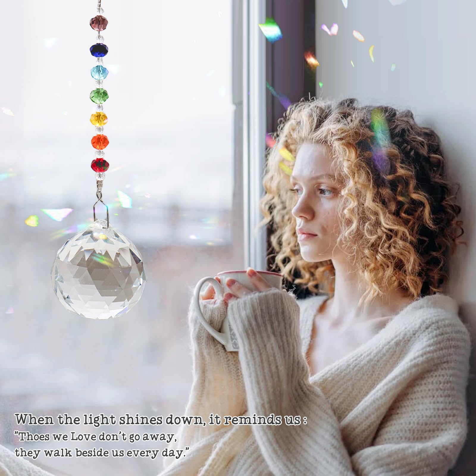HEGELDA Sun Catcher light reflections brighten spaces during grieving.